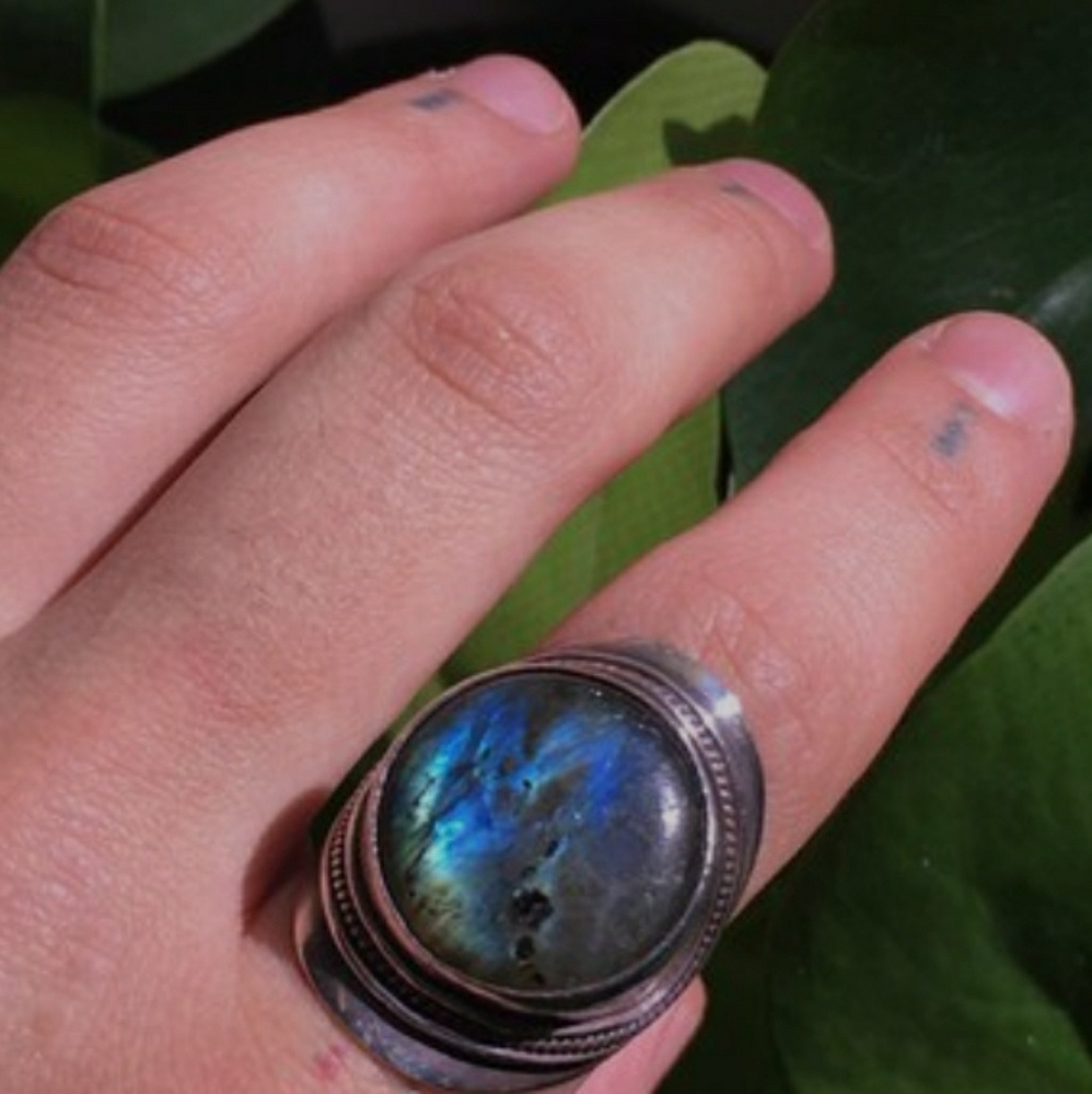 SOLD DON'T BUY Labradorite silver ring - Picture 1 of 4